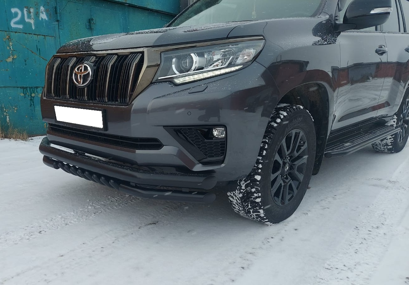 Защита штатного порога с покрытием "раптор" для автомобиля TOYOTA Land Cruiser Prado 150    2017 арт. TLCP150.17.31-R