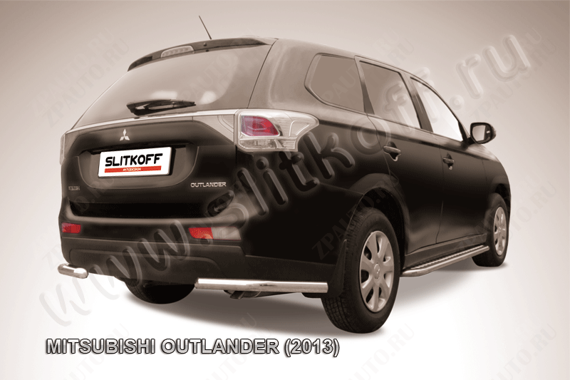 Уголки d57 Mitsubishi Outlander (2012-2015) , Slitkoff, арт. MOUT13-012