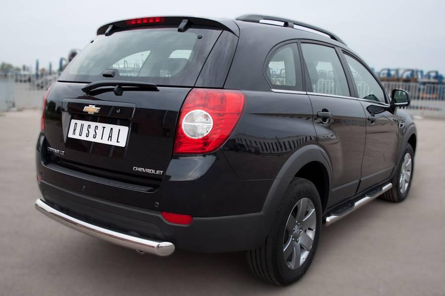 Защита заднего бампера d76 для Chevrolet Captiva 2012, Руссталь CHCZ-000834