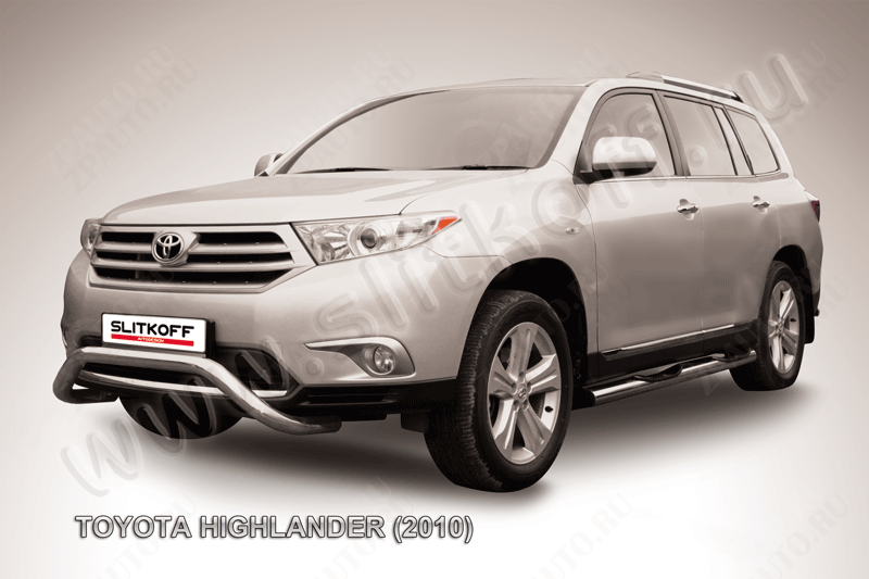 Кенгурятник d57 низкий мини Toyota Highlander (2010-2013) , Slitkoff, арт. THI002