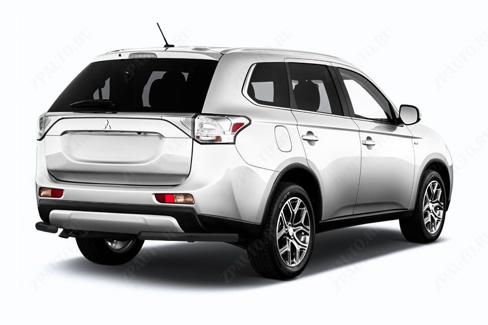 Уголки d57 черные Mitsubishi Outlander (2015-2018) , Slitkoff, арт. MOUT15-012B