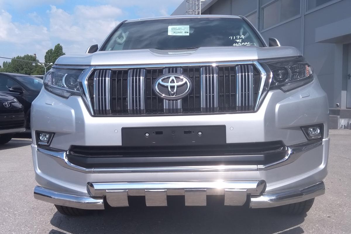 Защита переднего бампера (G) для автомобиля TOYOTA Land Cruiser Prado 150  Style  2019, Россия TLCPS150.19.05