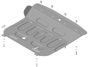 Защита АвтоСтандарт (Двигатель, Коробка переключения передач), 1,5 мм, сталь для FAW Bestune T99  2022- арт. 53903