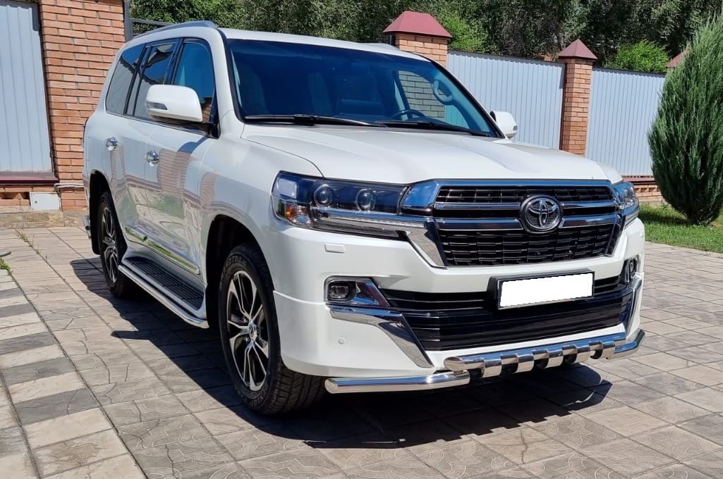 Защита переднего бампера (G) для автомобиля Toyota Land Cruiser 200 Executive  Lounge 2020 (обновленный) арт. TLCEL200.20.05