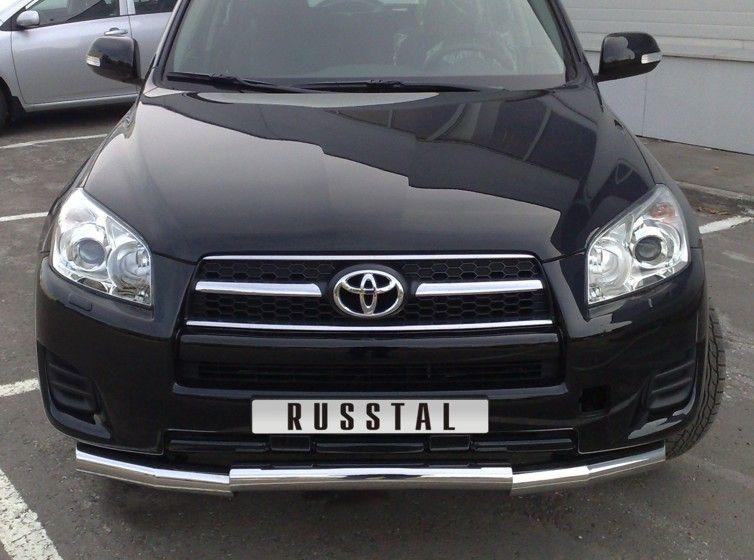 Защита переднего бампера d63 ступень для Toyota RAV 4 (длинная база) 2009, Руссталь TRLZ-000148