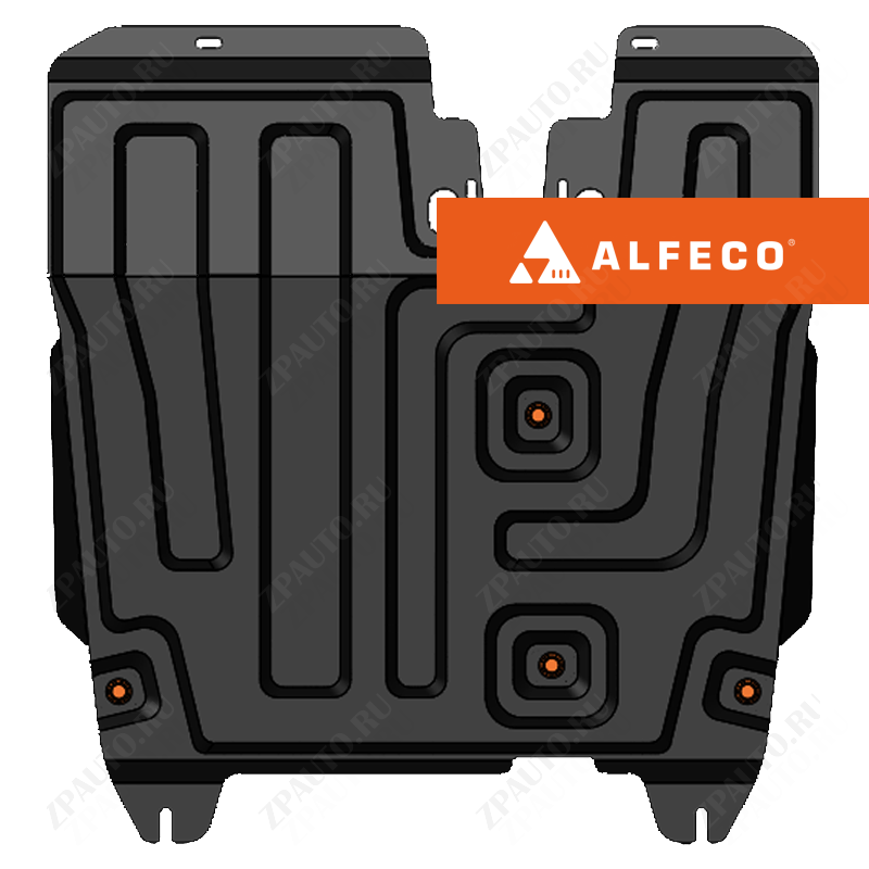 Защита  картера и КПП Chery Fora (A21) 2006-2010 V-1,6; 2,0 , ALFeco, сталь 2мм, арт. ALF0202st