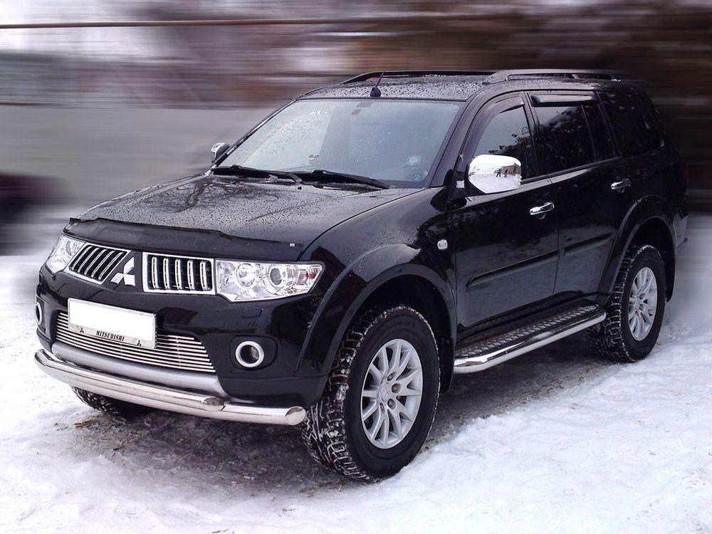 Пороги лист d-60 для Mitsubishi Pajero Sport 2010, Технотек MPS08_2.1