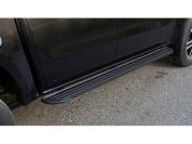 Пороги алюминиевые "Slim Line Black" 1920 мм JAC T9 4WD (дизель) 2024- арт. JACT924-11B