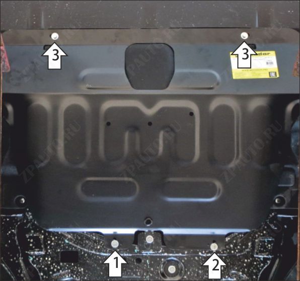 Защита стальная Мотодор (Двигатель, Коробка переключения передач), 2 мм,  для Jetour Dashing  2023- арт. 79013