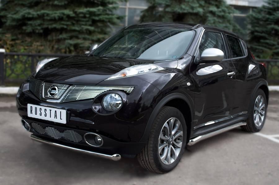 Защита переднего бампера d63 для Nissan Juke 4x4, Руссталь NJ4Z-000880