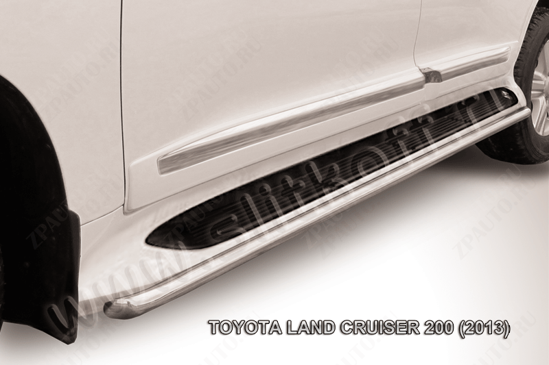 Защита штатного порога d42 Toyota Land Cruiser 200 (2013-2015) , Slitkoff, арт. TLC2-13-014