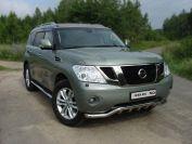 Защита передняя (кенгурин с вставкой) 60,3 мм для автомобиля Nissan Patrol 2010-2014, TCC Тюнинг NISPATR10-06