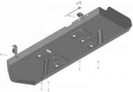 Защита стальная Мотодор (Топливный бак), 2 мм,  для Haval H9  2024- арт. 73111