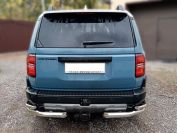 Защита заднего  бампера  "уголки" d-76+43 для автомобиля Toyota Land Cruiser Prado 250 2023-наст.вр ДИЗЕЛЬ арт. LCPR250_3.1, 
Технотек