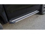 Пороги алюминиевые "Slim Line Silver" 1920 мм JAC T9 4WD (дизель) 2024- арт. JACT924-11S