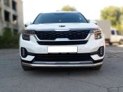 Защита переднего бампера одинарная d-60 для автомобиля Kia Seltos 2019-наст.вр. арт. KSEL_1, 
Технотек