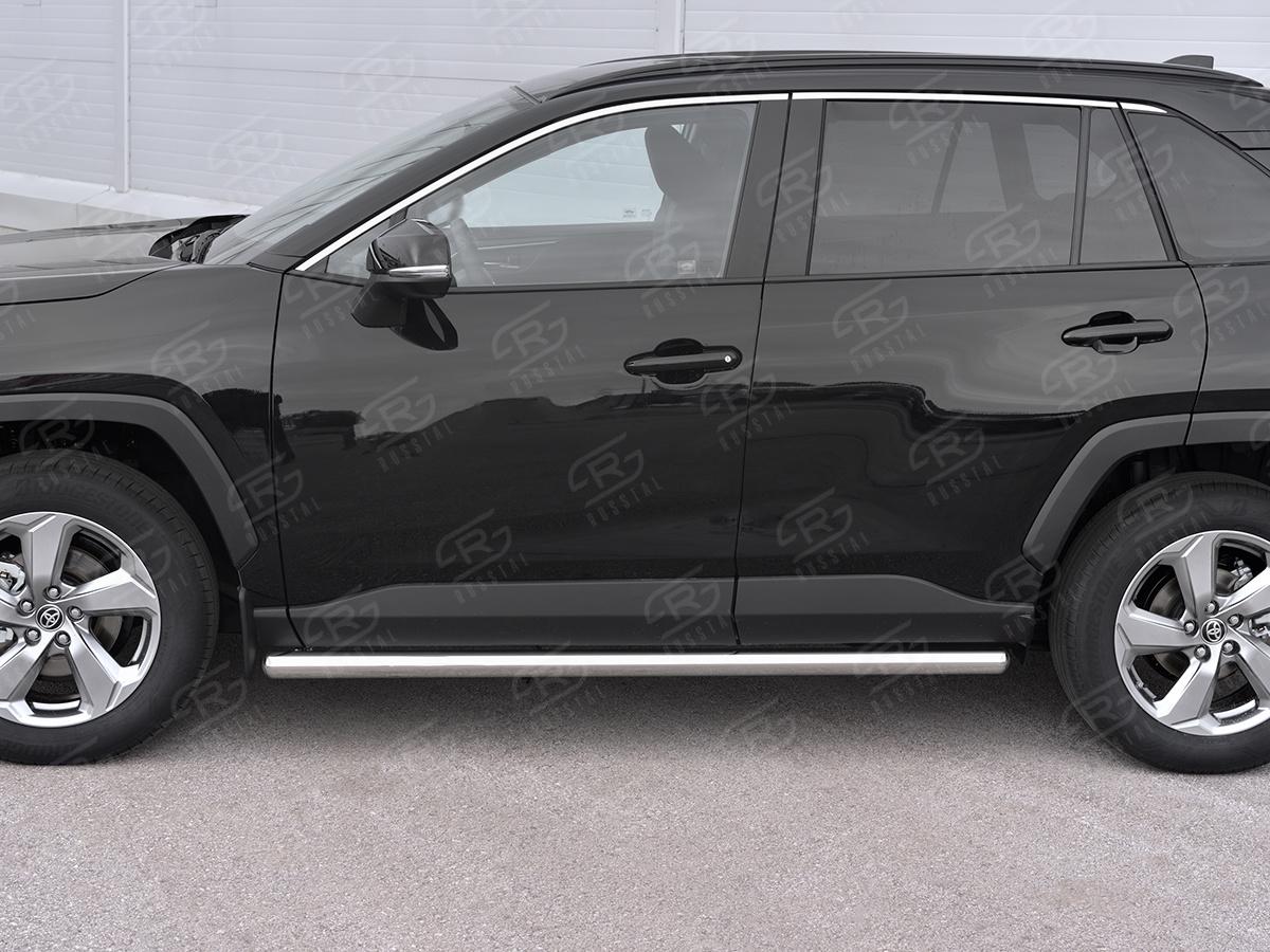 TOYOTA RAV4 2019-  Пороги труба d63 (вариант 3) TR4T-0033663, РусСталь