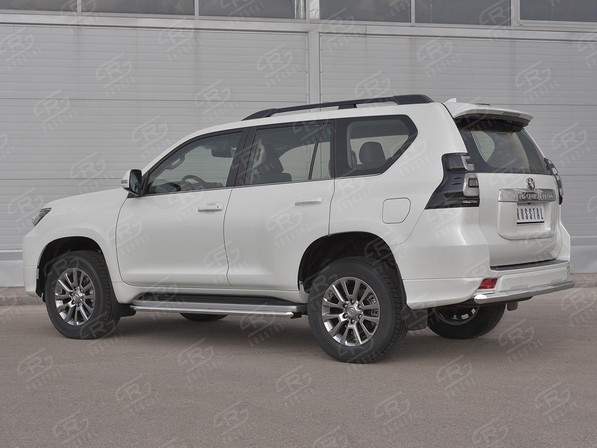 Защита заднего бампера d63 секции(короткая) для автомобиля Toyota Land Cruiser Prado 150 Style 2019, РусСталь LCPZ-003301