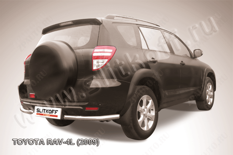 Уголки d57 Toyota Rav-4 L (2005-2010) Black Edition, Slitkoff, арт. TR409L-020BE