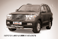 Защита переднего бампера d76+d57 двойная Toyota Land Cruiser 200 (2007-2012) , Slitkoff, арт. TLC2-011