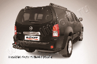 Уголки d76+d42 двойные черные Nissan Pathfinder R51 (2004-2010) , Slitkoff, арт. NIP013B