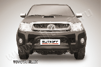 Кенгурятник d57 низкий черный Toyota Hilux (2004-2011) , Slitkoff, арт. THL004B