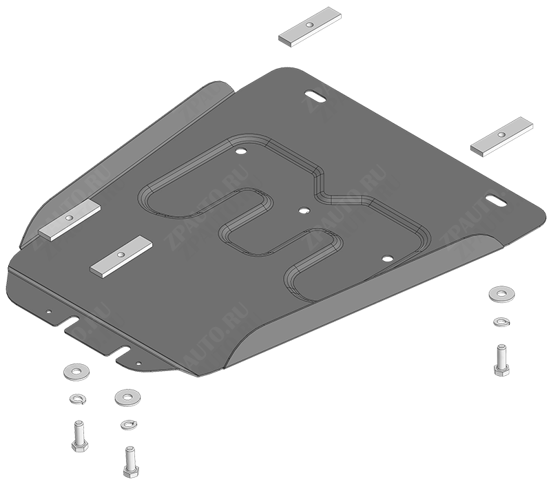 Защита стальная Мотодор (Коробка переключения передач), 2 мм,  для Sollers ST6  2023- арт. 78310