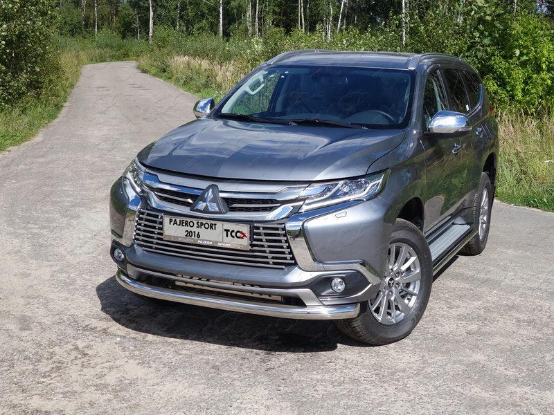 Защита передняя нижняя 76,1 мм для автомобиля Mitsubishi Pajero Sport 2016-, TCC Тюнинг MITPASPOR16-19