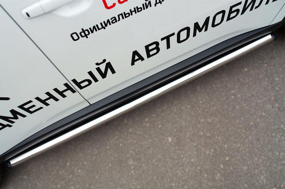 Пороги труба d63 вариант 2 для Mitsubishi Outlander 2014, Русталь MORT-001894, РусСталь