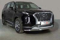 Защита передняя нижняя 60,3 мм для автомобиля Hyundai Palisade 2021- TCC Тюнинг арт. HYUNPAL21-05