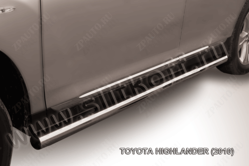 Защита порогов d76 труба Toyota Highlander (2010-2013) , Slitkoff, арт. THI009