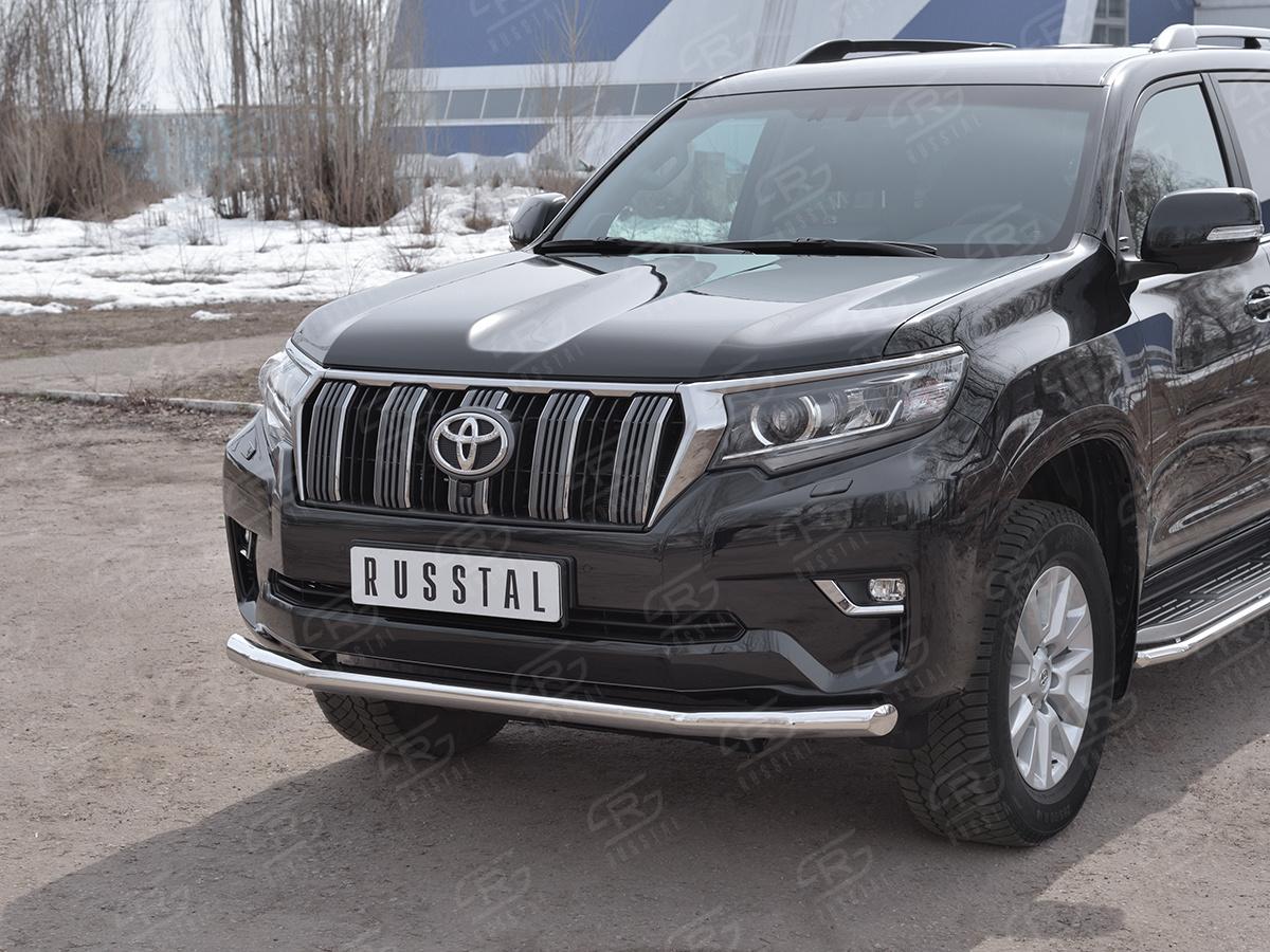 Защита переднего бампера d63 секции LCPZ-002859 для автомобиля TOYOTA LC PRADO 150 2017-, РусСталь