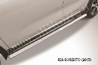 Защита порогов d76 труба Kia Sorento (2014-2017) Black Edition, Slitkoff, арт. KS15-005BE