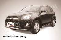 Защита переднего бампера d76 Toyota Rav-4 L (2005-2010) Black Edition, Slitkoff, арт. TR409L-010BE