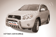 Кенгурятник d76 низкий с защитой картера Toyota Rav-4 (2005-2010) Black Edition, Slitkoff, арт. TR4001BE